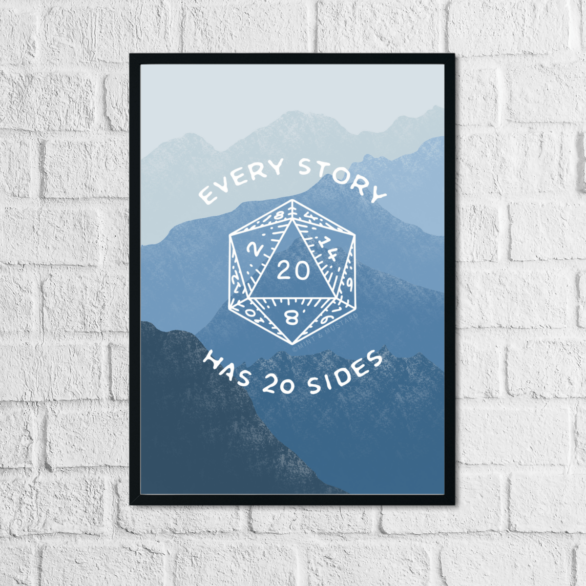 20 Sided Story | Art Print - Mint & Mustard
