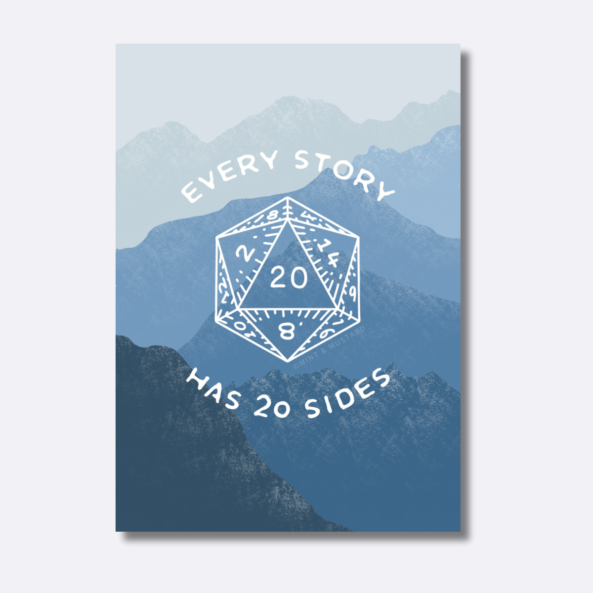 20 Sided Story | Art Print - Mint & Mustard