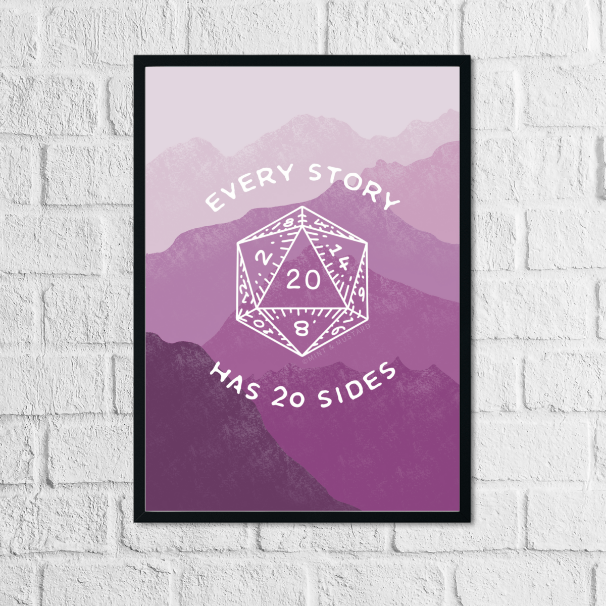 20 Sided Story | Art Print - Mint & Mustard