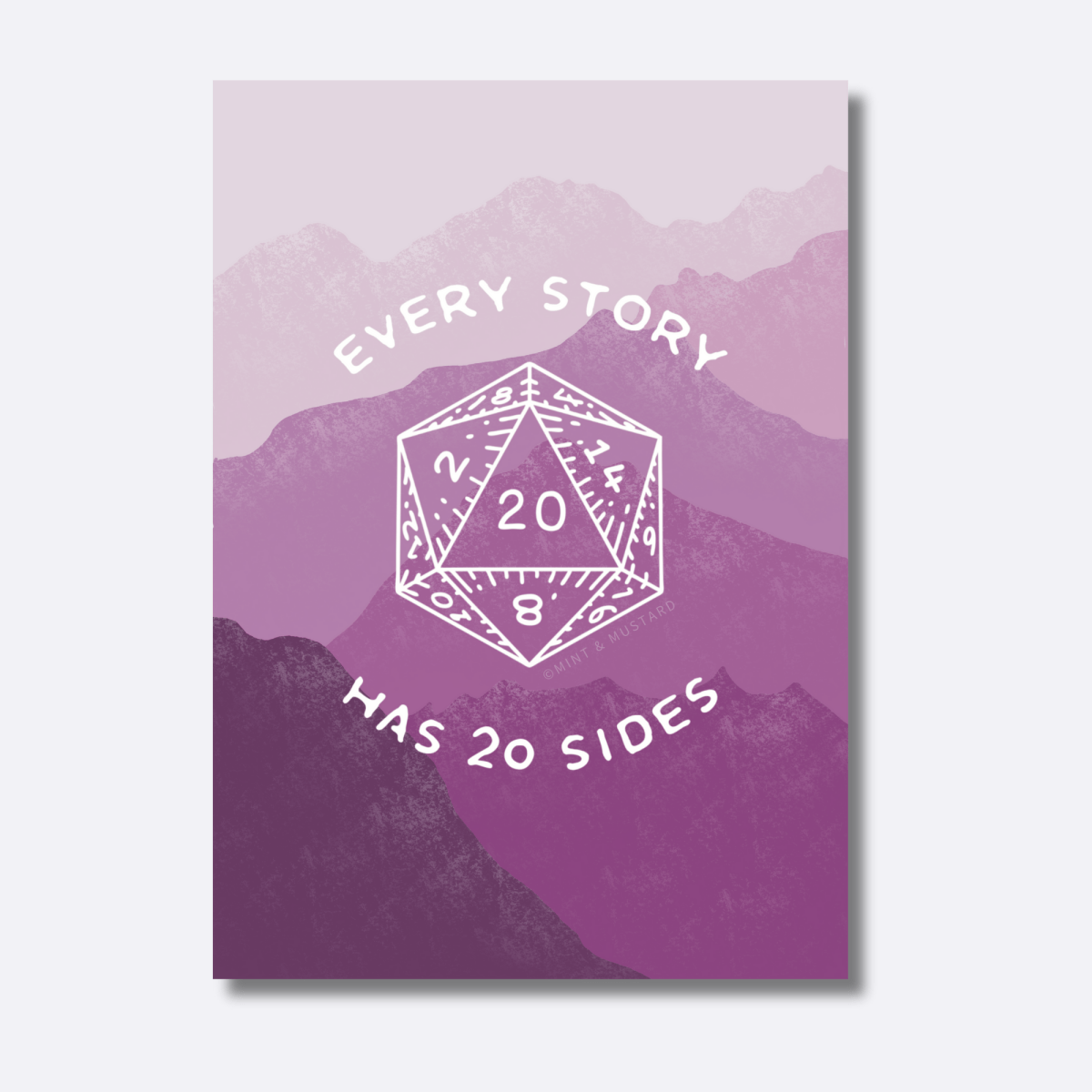 20 Sided Story | Art Print - Mint & Mustard