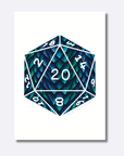 D20 Dragon Scales | Art Print - Mint & Mustard