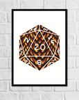 D20 Dragon Scales | Art Print - Mint & Mustard