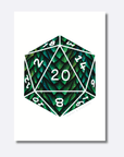 D20 Dragon Scales | Art Print - Mint & Mustard