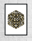 D20 Dragon Scales | Art Print - Mint & Mustard