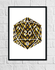 D20 Dragon Scales | Art Print - Mint & Mustard