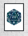 D20 Dragon Scales | Art Print - Mint & Mustard