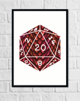 D20 Dragon Scales | Art Print - Mint & Mustard