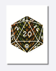 D20 Dragon Scales | Art Print - Mint & Mustard