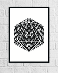 D20 Dragon Scales | Art Print - Mint & Mustard