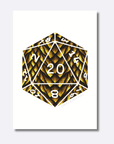D20 Dragon Scales | Art Print - Mint & Mustard