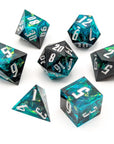 Darkvision | Premium Sharp Edge Dice Set - Mint & Mustard