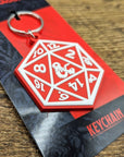 D&D Keychain | D20 Dice - Mint & Mustard