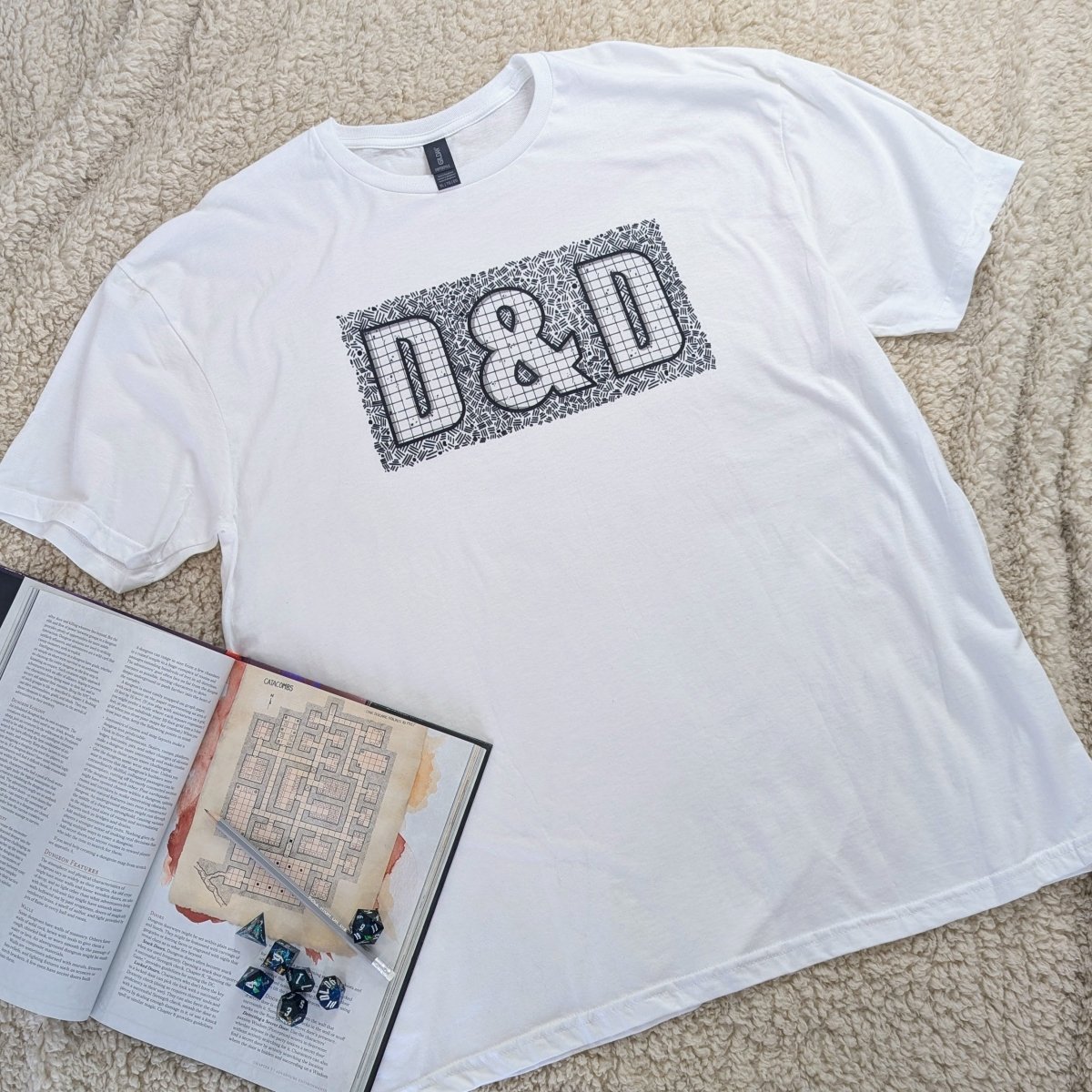 D&D Map T-Shirt - Mint & Mustard