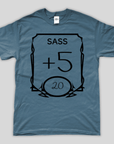 D&D Stats T-Shirt | Sass - Mint & Mustard