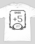 D&D Stats T-Shirt | Sass - Mint & Mustard