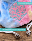 Dice Bag of Holding - Mint & Mustard