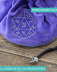 Dice Bag of Holding - Mint & Mustard