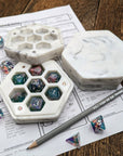 Dice Box | Marble Resin - Mint & Mustard