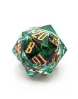 Dragon Eye Green | Premium Liquid Core Dice Set - Mint & Mustard