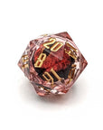 Dragon Eye Red | Premium Liquid Core Dice Set - Mint & Mustard