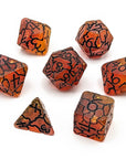 Fractured Lava | Matte Dice Set - Mint & Mustard