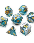 Frozen Lake | Dice Set - Mint & Mustard