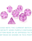 Infinity Gems Purple | Dice Set - Mint & Mustard