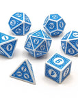Light Sigil Blue | Dice Set - Mint & Mustard