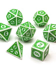 Light Sigil Green | Dice Set - Mint & Mustard