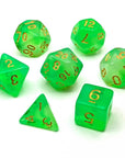 Milky Way Green | Dice Set - Mint & Mustard