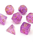 Milky Way Purple | Dice Set - Mint & Mustard