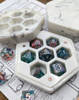 NATURAL 19 - Marble Dice Box - Mint & Mustard