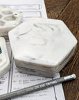 NATURAL 19 - Marble Dice Box - Mint & Mustard