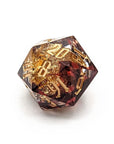 Raven Of Death | Premium Sharp Edge Dice Set - Mint & Mustard