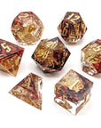 Raven Of Death | Premium Sharp Edge Dice Set - Mint & Mustard
