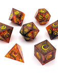 Ruidus | Premium Sharp Edge Dice Set - Mint & Mustard