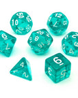 Teal Jewels | Dice Set - Mint & Mustard