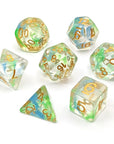 Wisp Aqua | Dice Set - Mint & Mustard