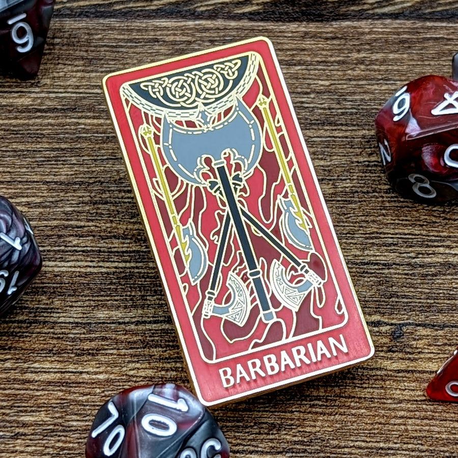 D&D Tarot Enamel Pin | Barbarian