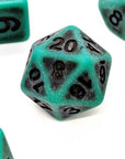 Ancient Emerald | Dice Set - Mint & Mustard