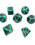 Ancient Emerald | Dice Set - Mint & Mustard