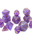 Behemoth Amethyst | Oversized Dice Set - Mint & Mustard
