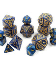 Behemoth Sapphire | Oversized Dice Set - Mint & Mustard