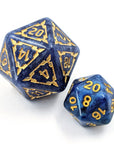 Behemoth Sapphire | Oversized Dice Set - Mint & Mustard