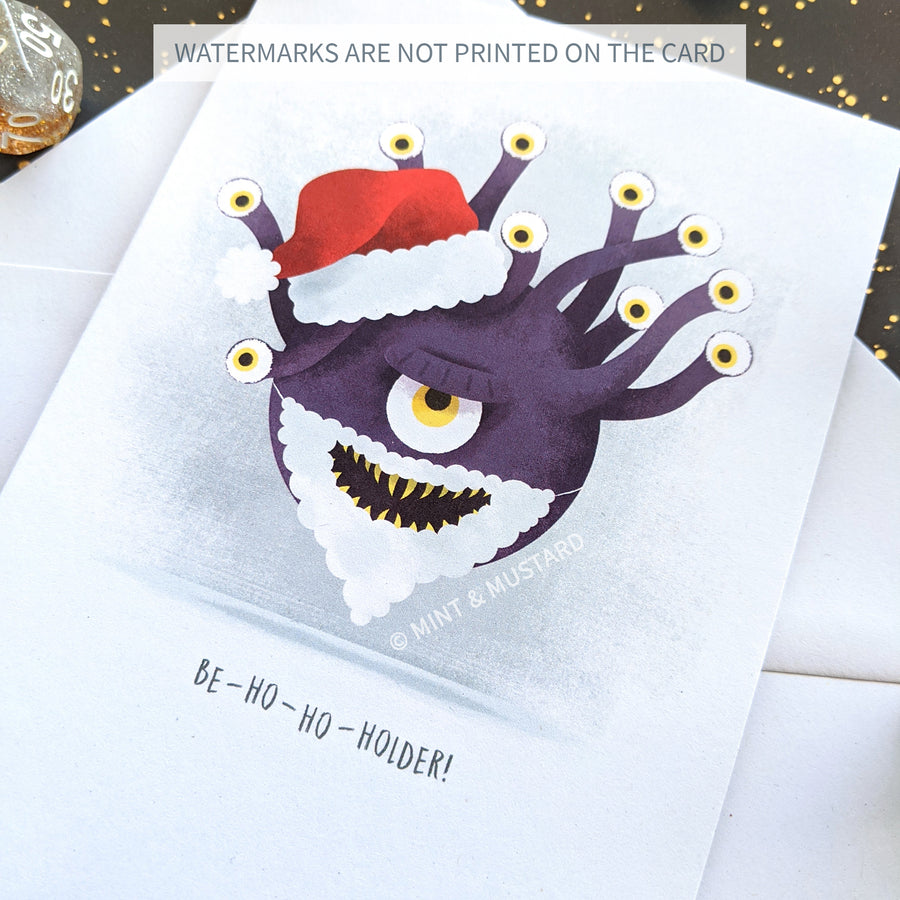 Set of 4 Be-ho-ho-holder Christmas Cards