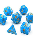 Bluebell Pearl | Dice Set - Mint & Mustard