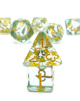 Class Cleric | Dice Set - Mint & Mustard