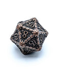 Crypt Metal Dice Set | Aged Copper - Mint & Mustard