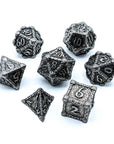Crypt Metal Dice Set | Aged Iron - Mint & Mustard