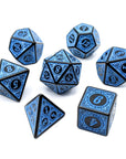 Dark Sigil Blue | Dice Set - Mint & Mustard